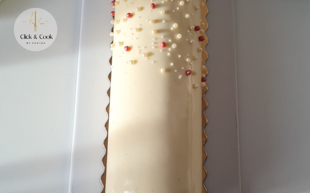 Bûche vanille framboise